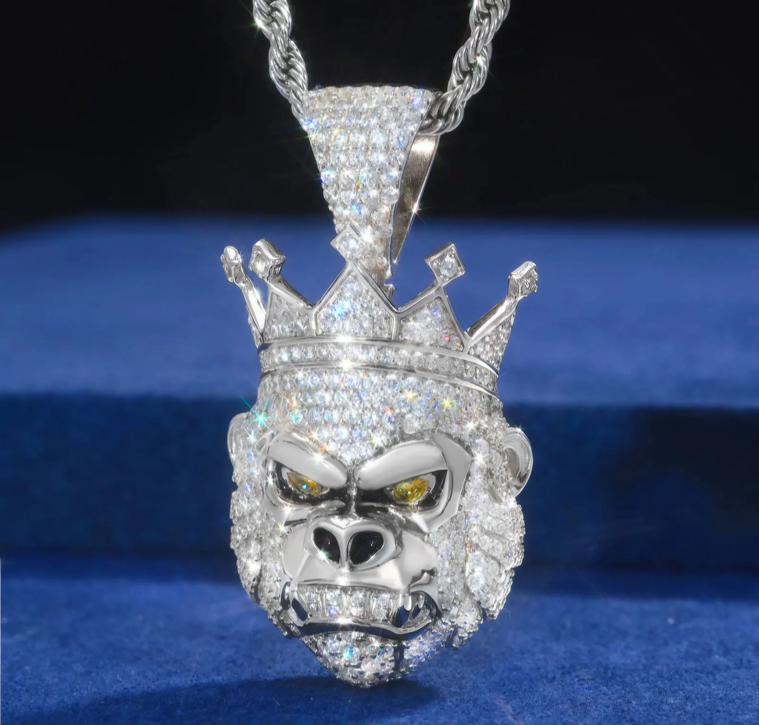Ape King Pendant .925 Silver