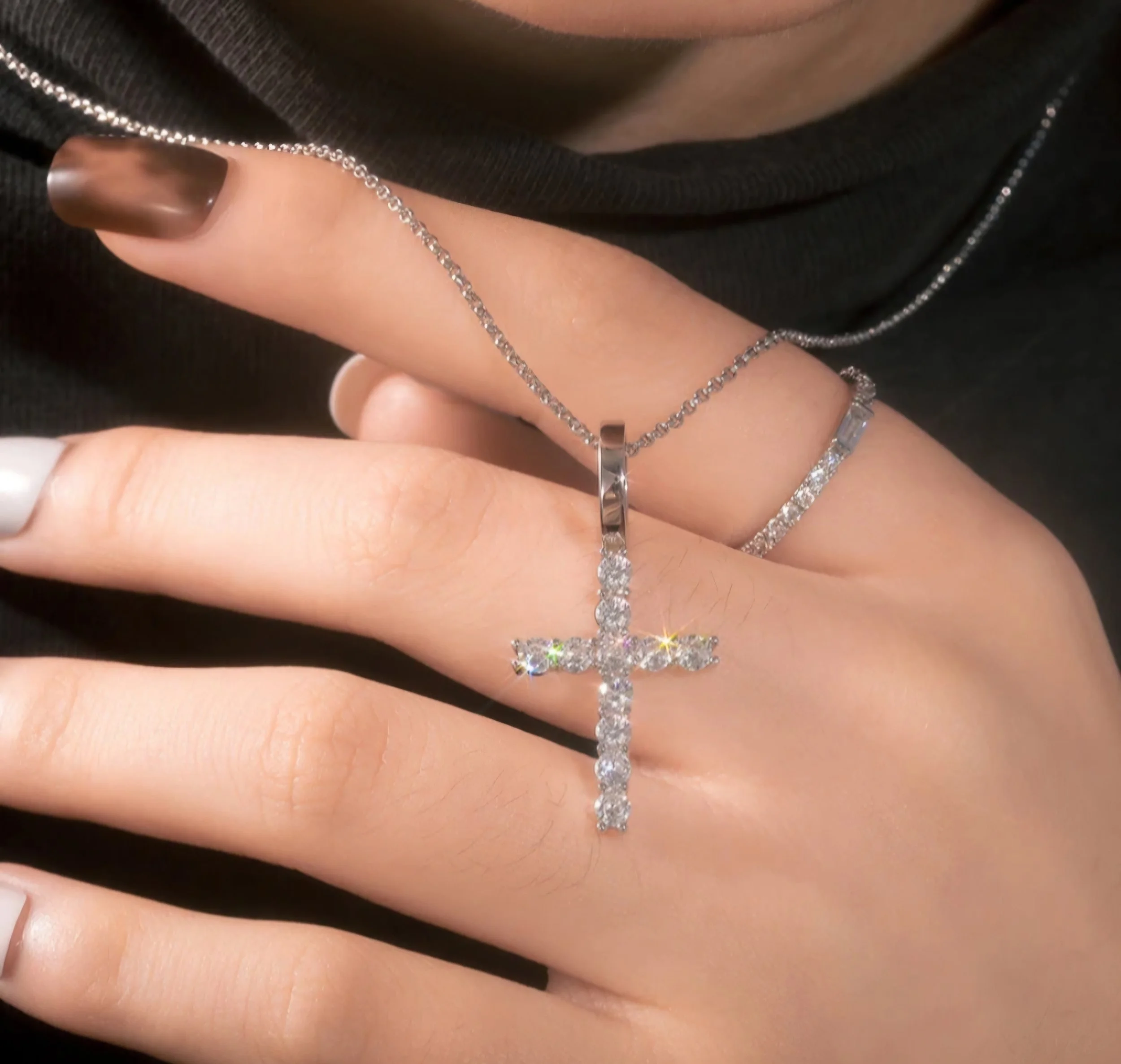 Cross Pendant Plain Bale .925 Silver