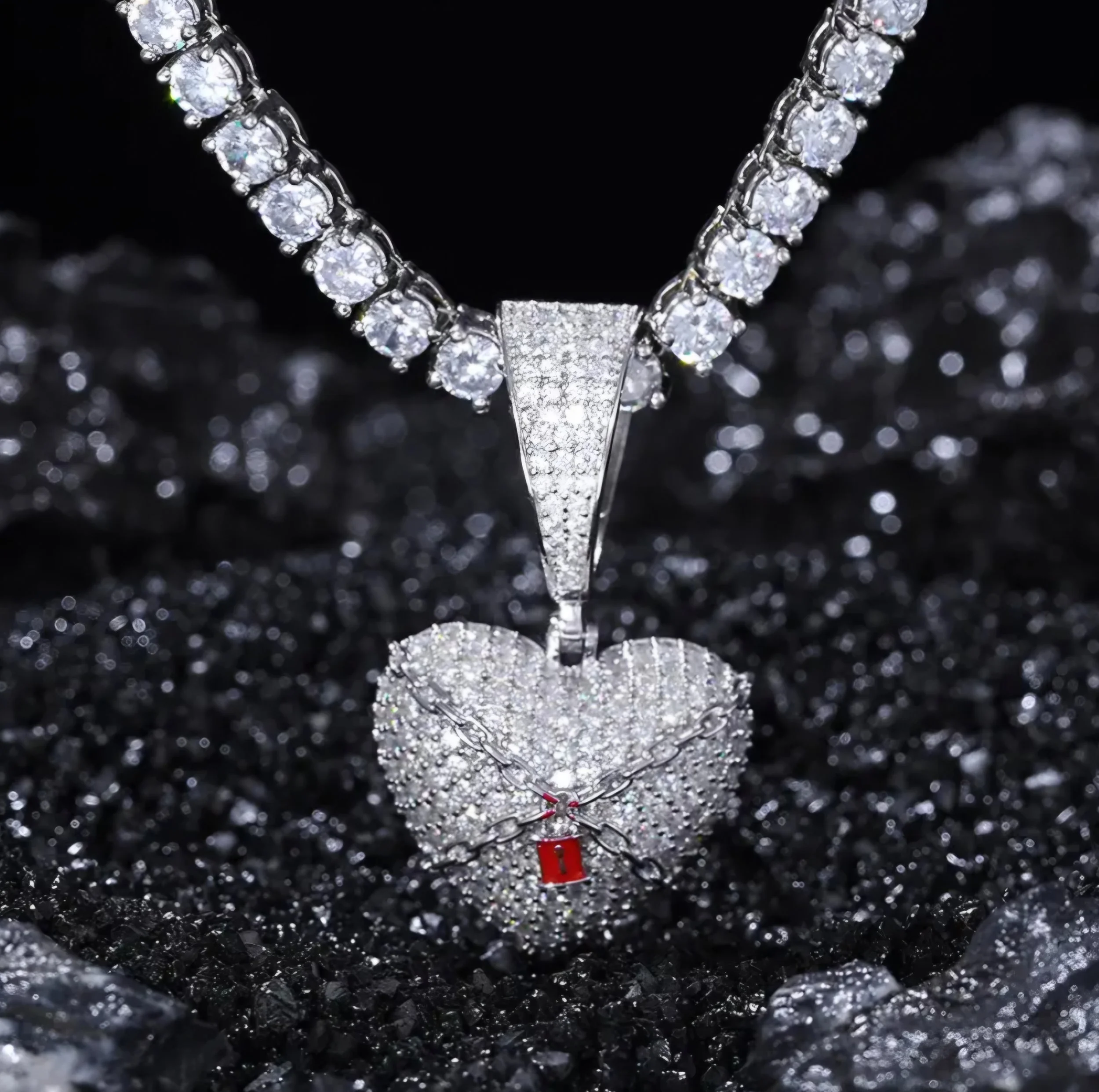 Locked Heart Pendant .925 Silver