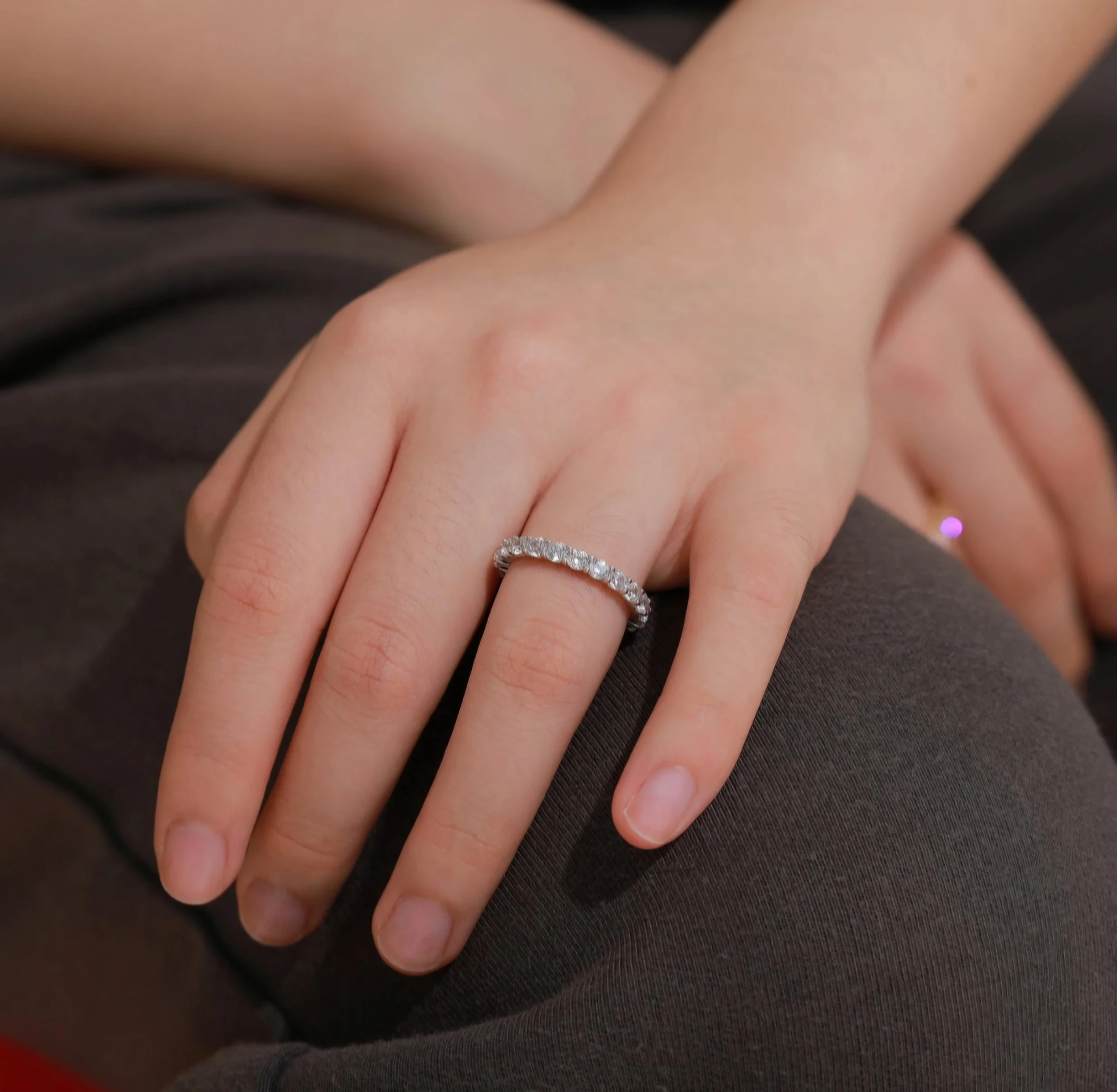 3MM Eternity Band .925 Silver