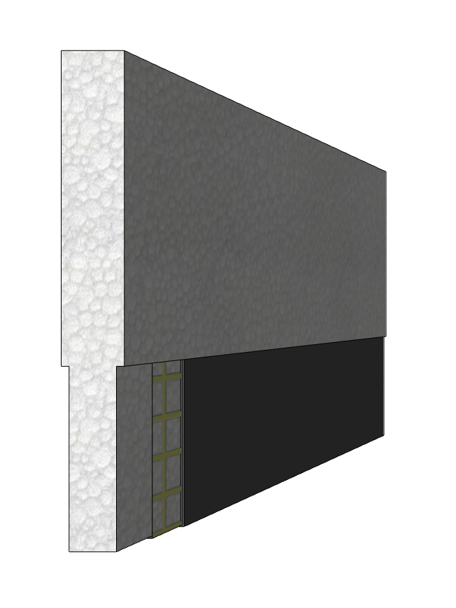 1.0 by 8.0 inch EIFS starter board that FoamWorks manufactures for EIFS building projects