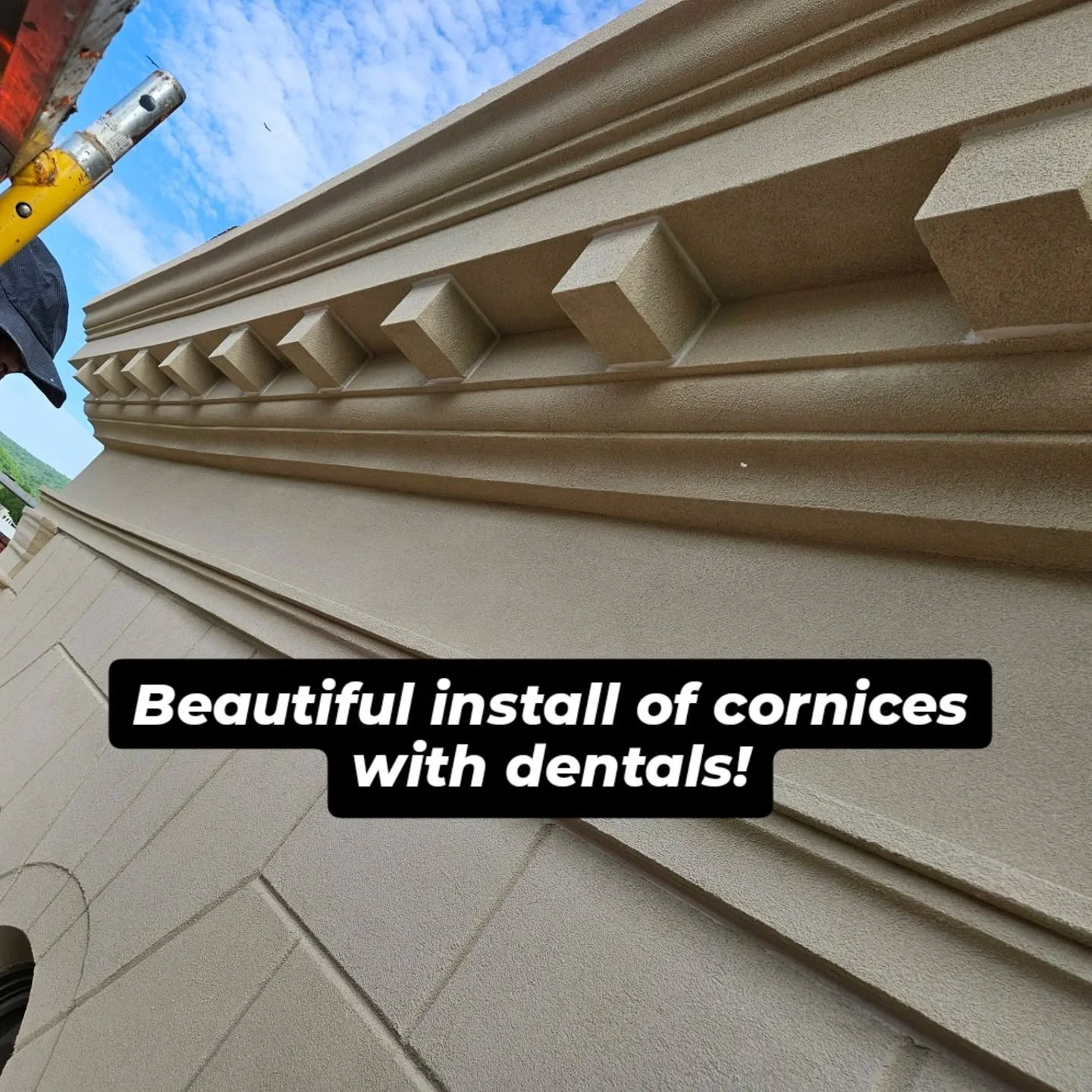 FoamWorks provided four profiles of raw foam for this project! Two cornice shapes joined by dentals with a band below.

This municipal project in Tamaqua, PA turned out looking great - good work @buildersbest!

#stucco #eifs #cornice #dentals #exteri