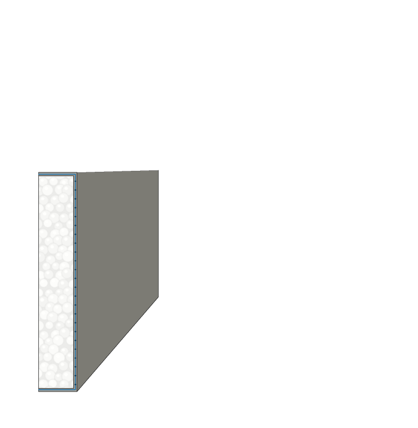 EIFS flat foam band, 1 in x 6 in, meshed and base-coated