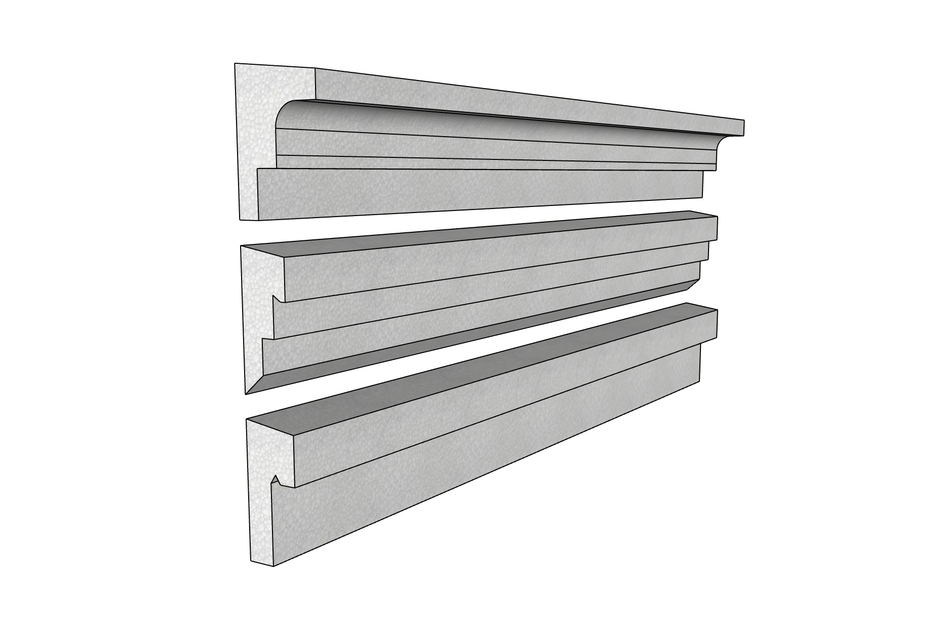 architectural foam bands made by FoamWorks for EIFS and Stucco projects