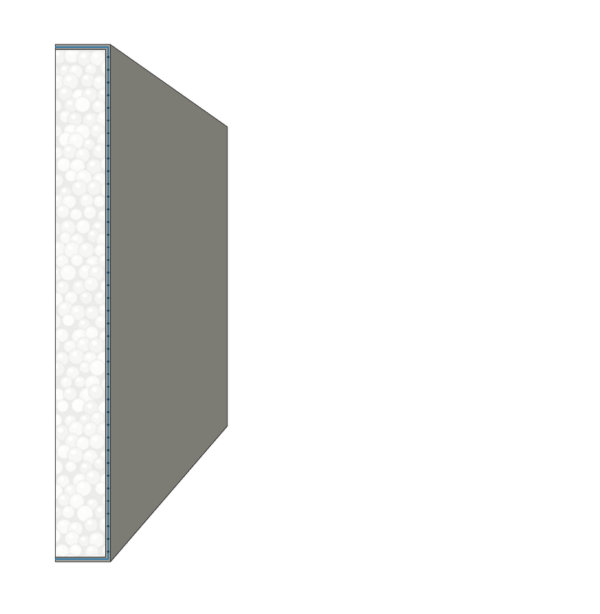 EIFS flat foam band, 1 in x 10 in, meshed and base-coated