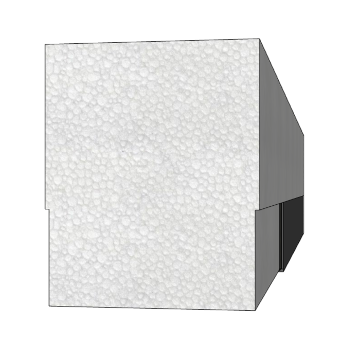 6.5 inch EIFS starter cut out of EPS foam for use in EIFS building projects