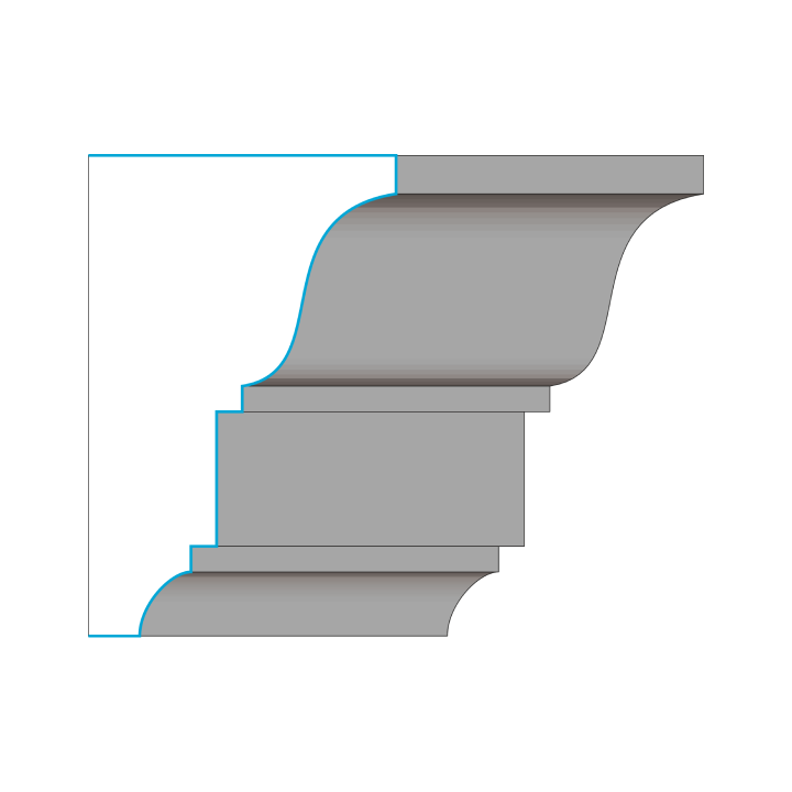 Architectural Foam Cornice profile that FoamWorks manufactures