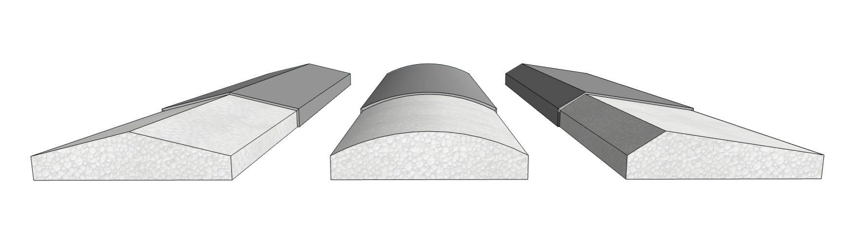 Parapet Caps made from EPS Foam