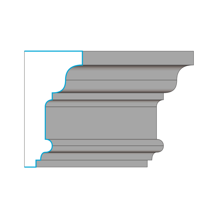 Architectural Foam Cornice profile that FoamWorks manufactures