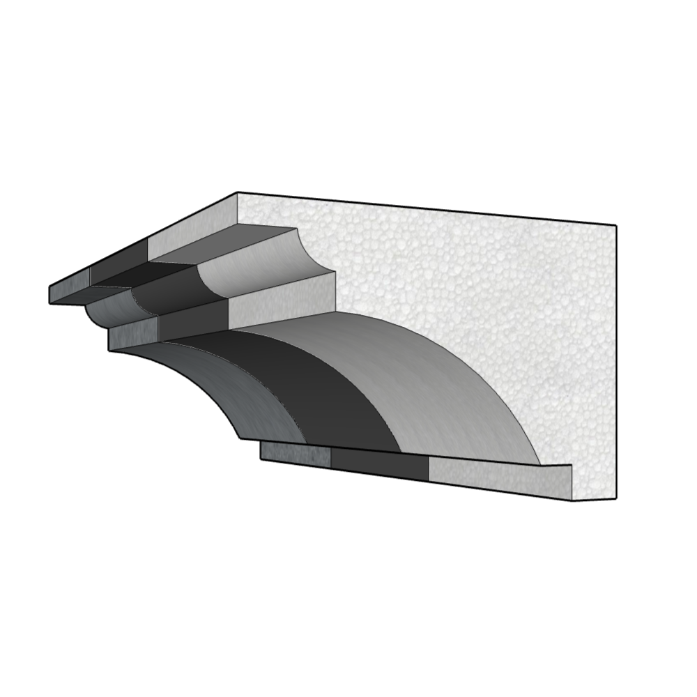 Cornice Architectural Profile cut from EPS foam