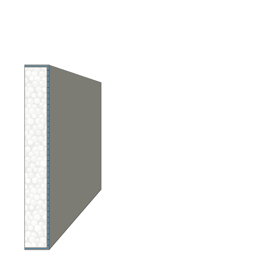 EIFS flat foam band, 1 in x 8 in, meshed and base-coated