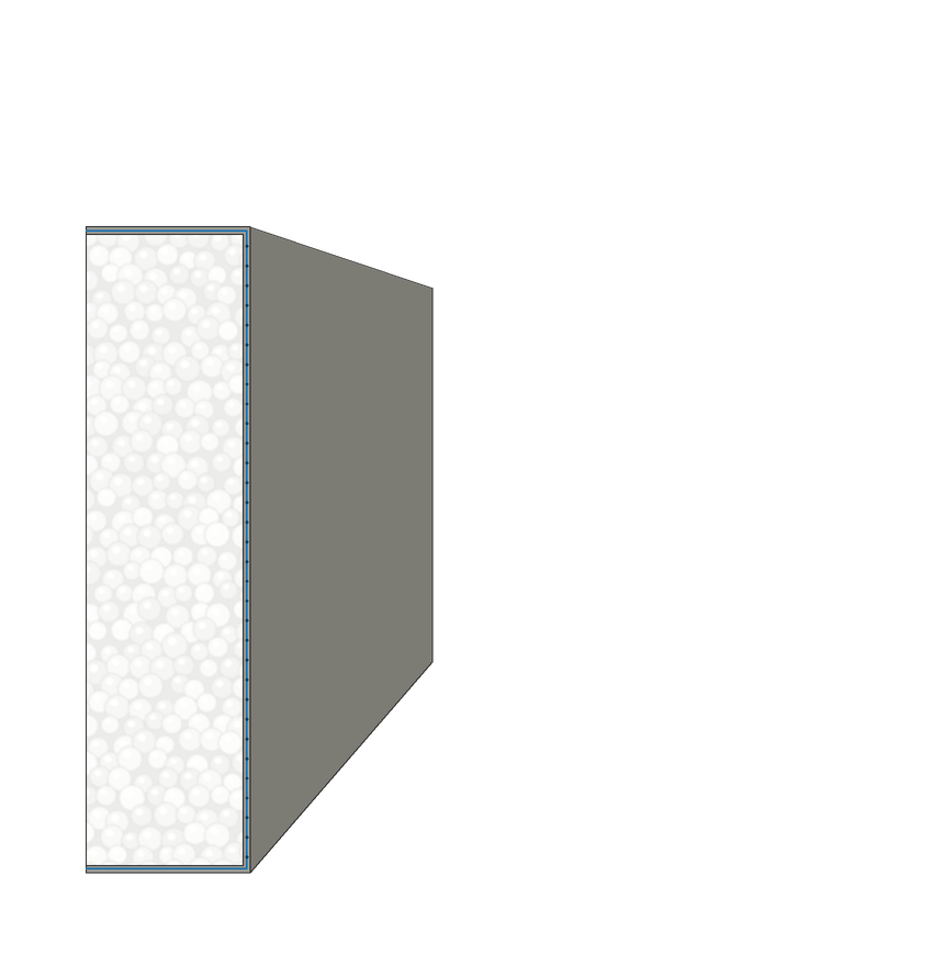 EIFS flat foam band, 2 in x 8 in, meshed and base-coated