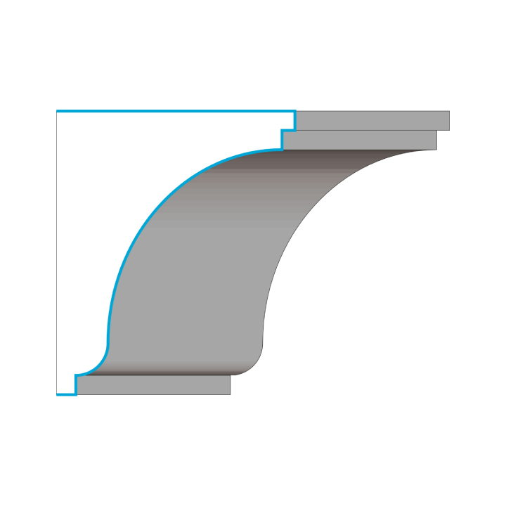 Architectural Foam Cornice profile that FoamWorks manufactures