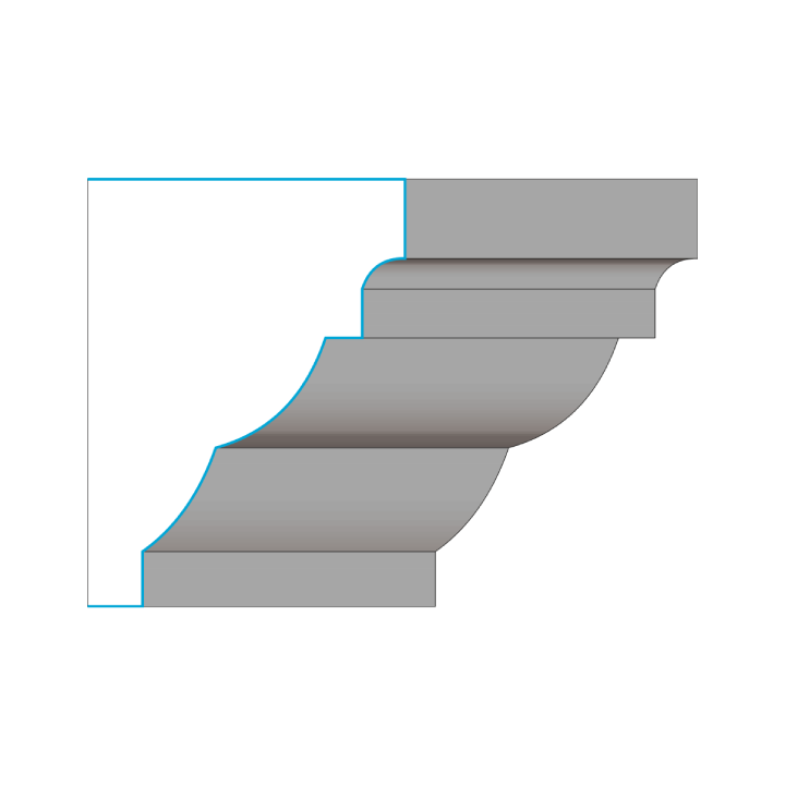 Architectural Foam Cornice profile that FoamWorks manufactures