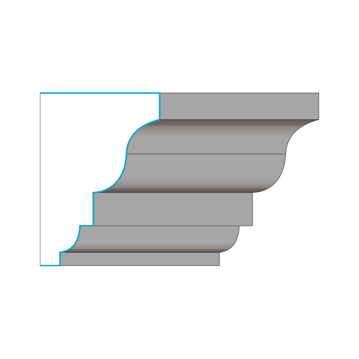 Architectural Foam Cornice profile that FoamWorks manufactures