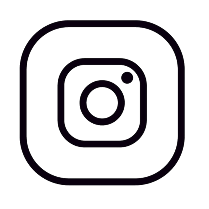 Instagram logo with a camera icon inside a rounded square.