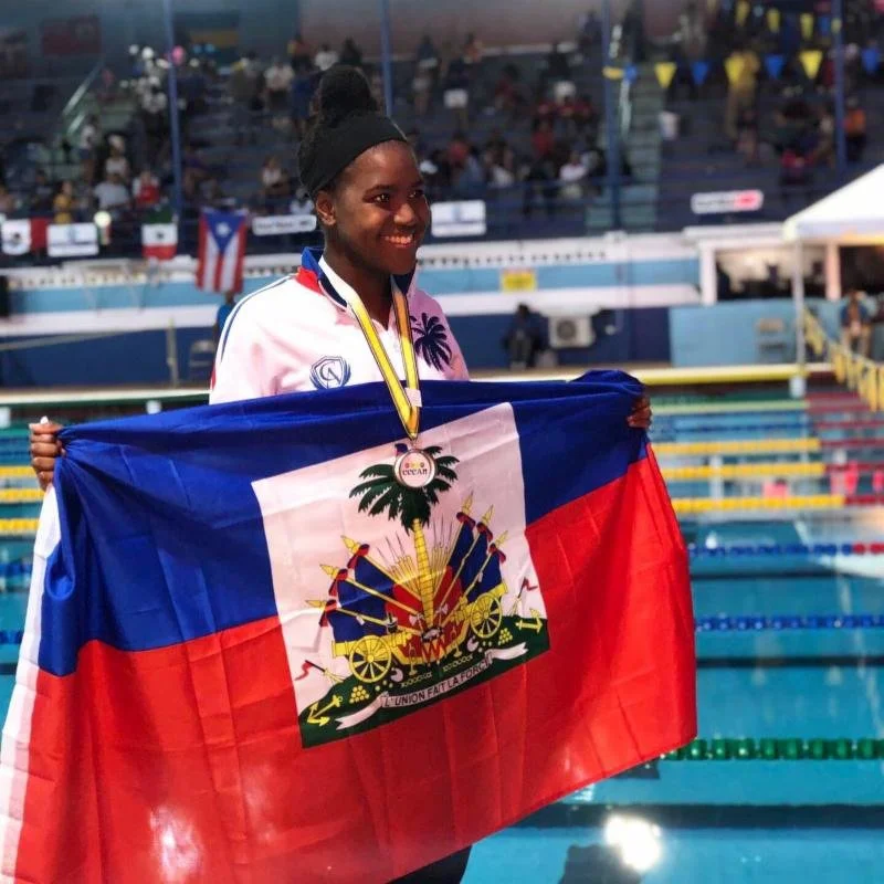 Another Medal for Haiti Swimming at the 2019 CCCAN Games in Barbados!