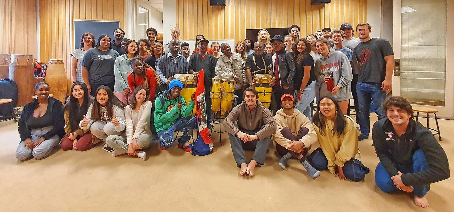 Haitian Band Performs, Teaches Dance and African Drumming Students