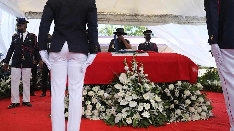 Haitian president's funeral takes place amid violent protests