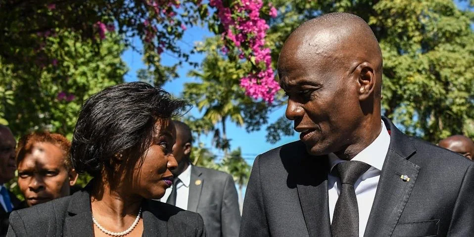 The wife of Haiti's assassinated president said she used her dead husband's tie as a tourniquet after the attack