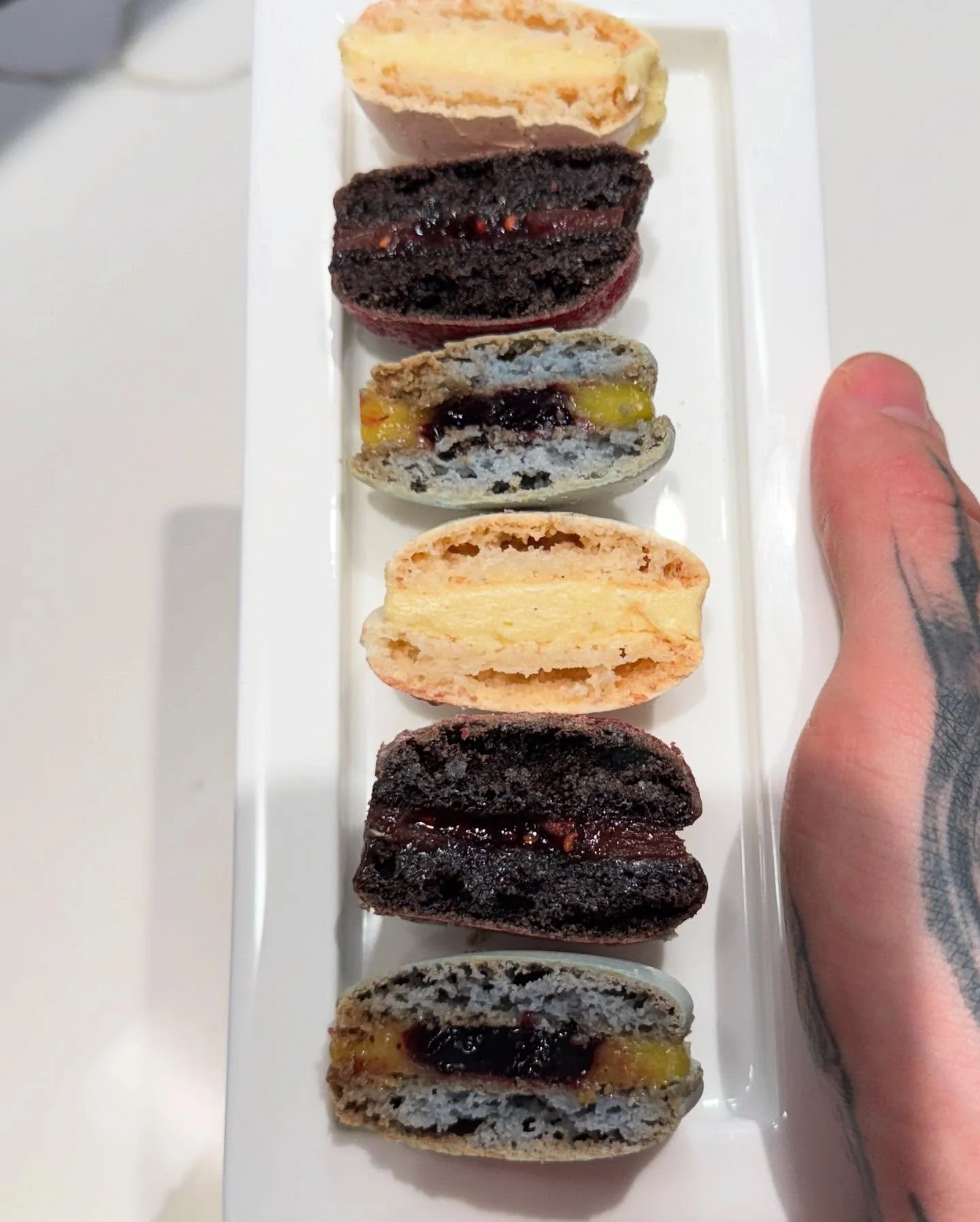 Happy Monday! My macaron sale was absolutely insane, so thanks again for all the love and support! This past weekend&rsquo;s sale was a trio of macarons; vanilla bean with a vanilla shell, lemon curd and blueberry jam with a vanilla shell tinted with