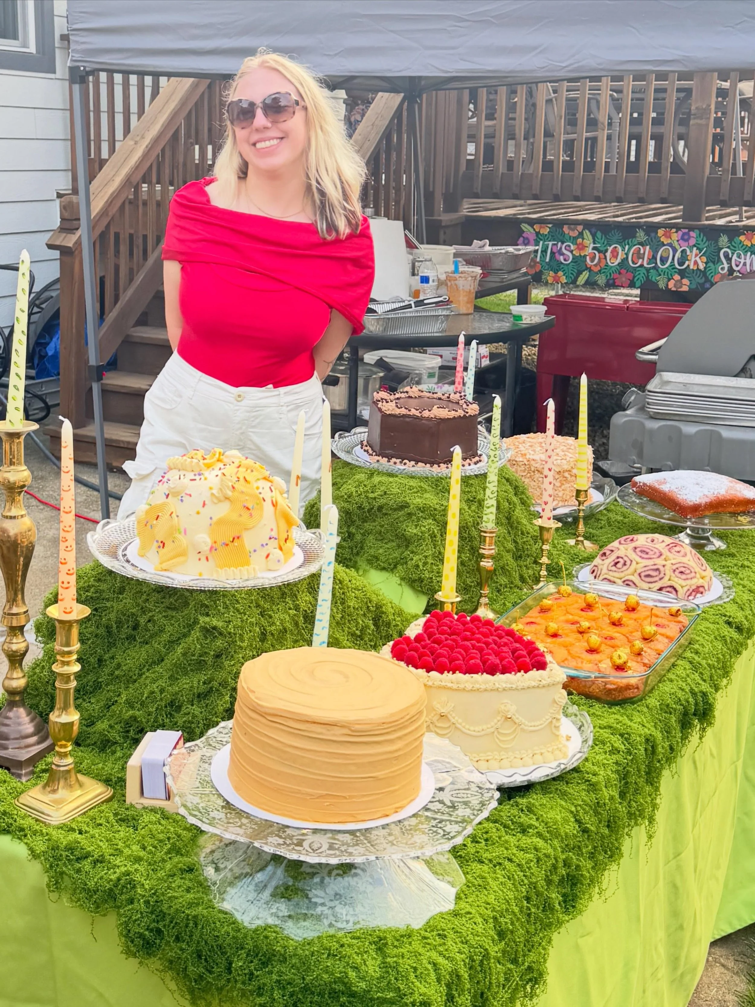 the past few months, i&rsquo;ve been cooking up a crazy cake table for my husband @andy.dodson and i&rsquo;s wedding bbq party! everything turned out PERFECT. i hope the summer has been treating everyone kindly, and heres to the other half of 2026! o