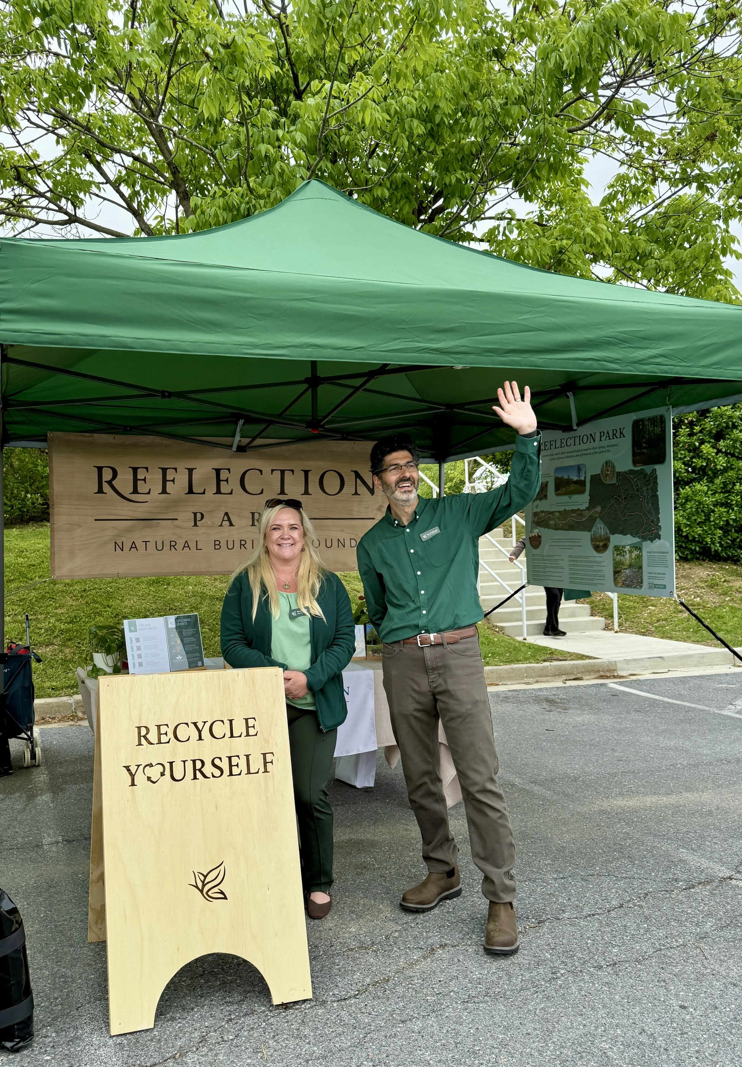 Susan and Basil at community event