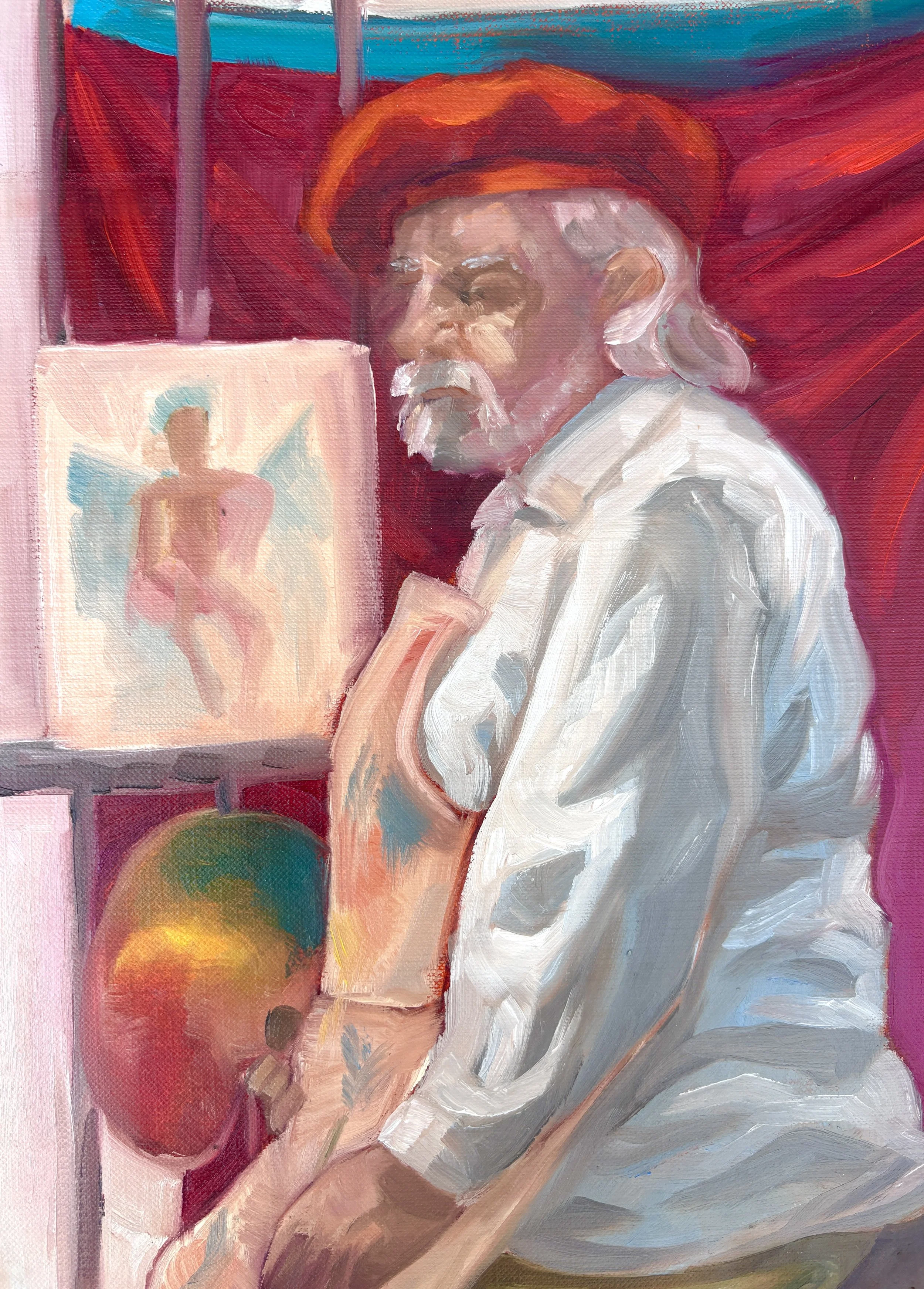 Figure Study from observation (oil)