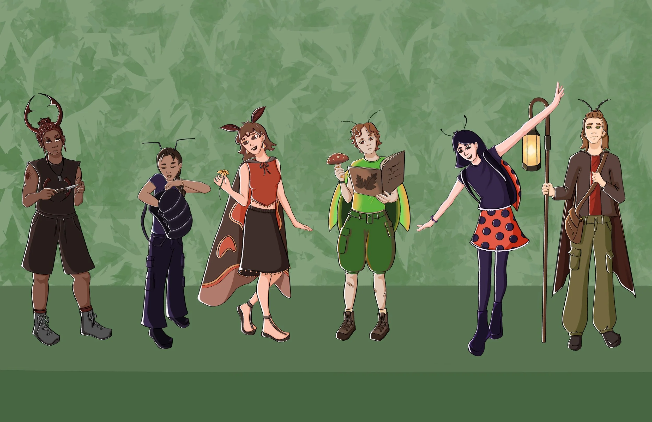 Bug Team Character Designs 