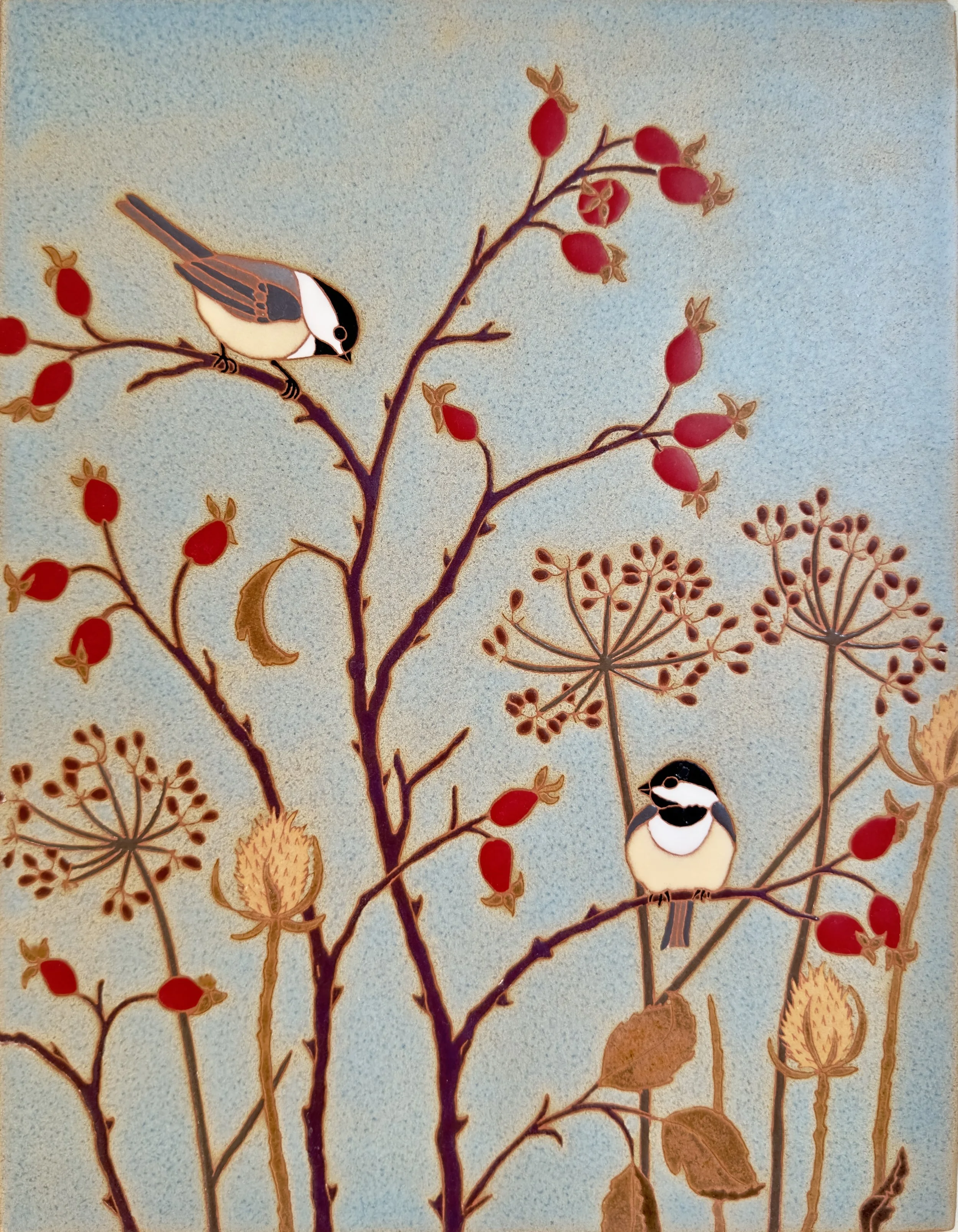 Large Chickadee Tile, Cory Winn