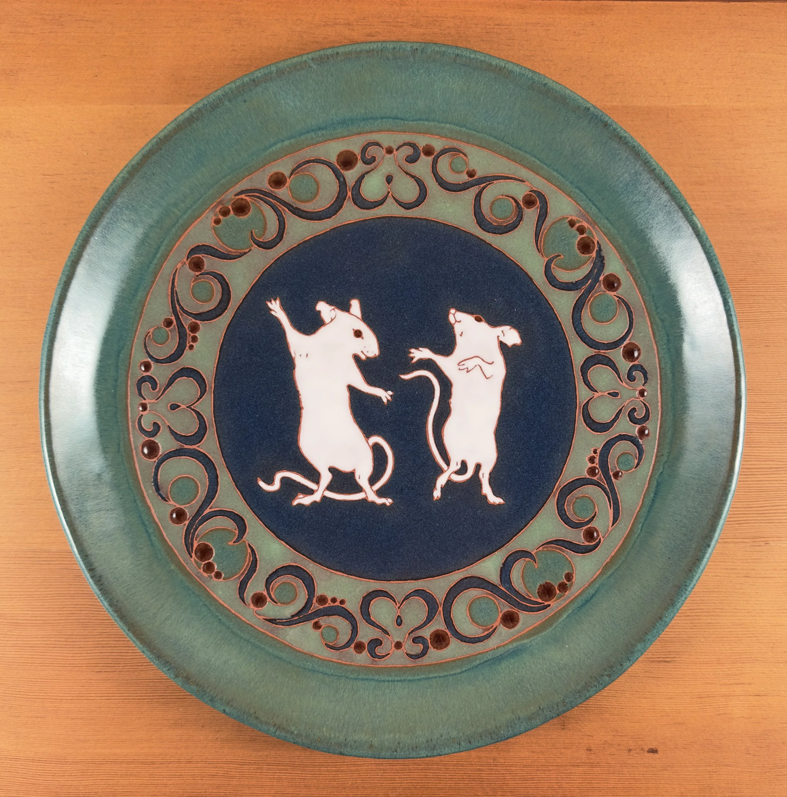 Dancing Mice Plate, Cory Winn