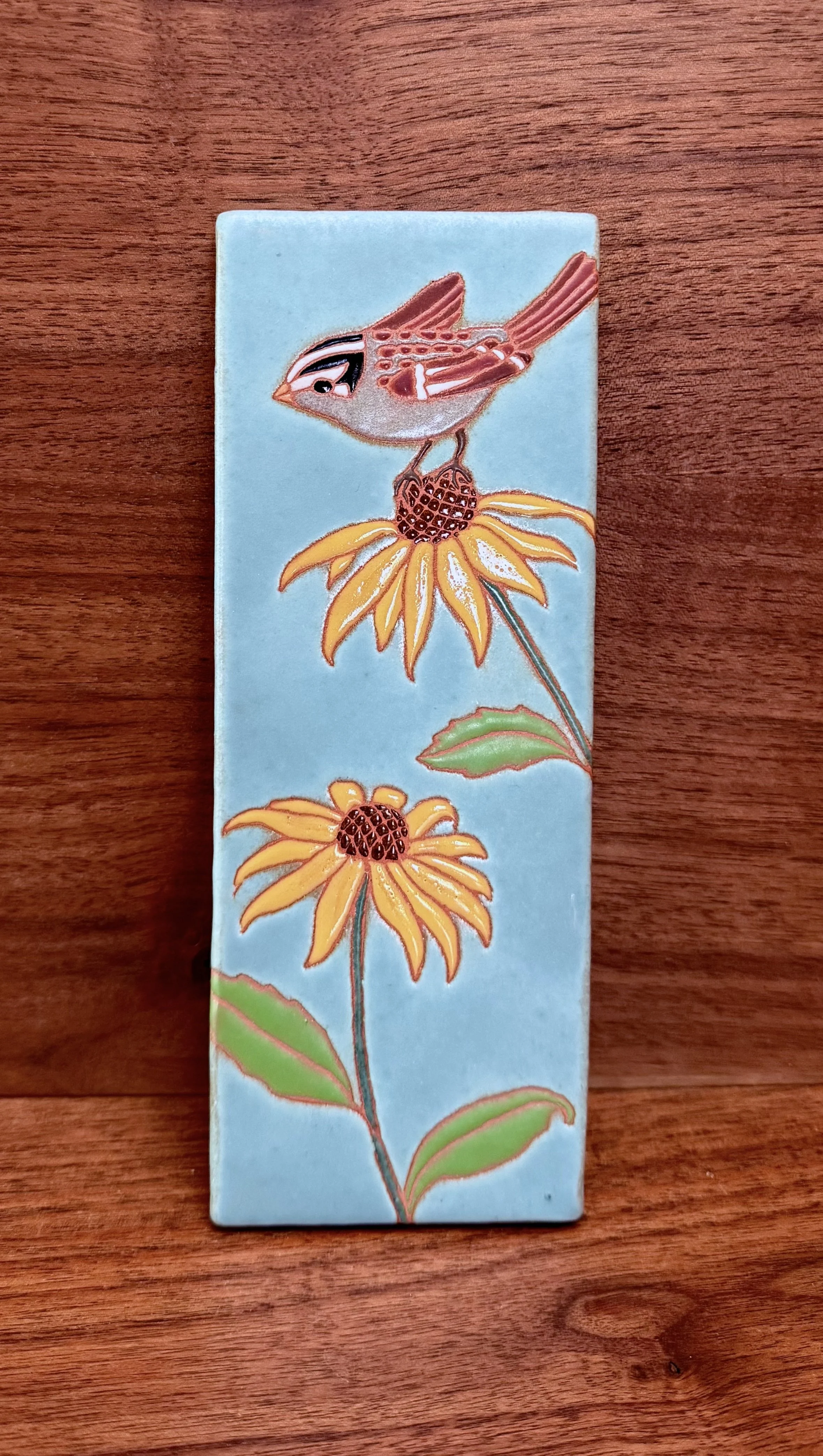 White Crowned Sparrow Tile, Cory Winn