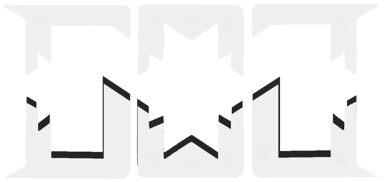 A drawing of a snowflake made out of stylized, black, zigzag lines and geometric shapes on a white background.