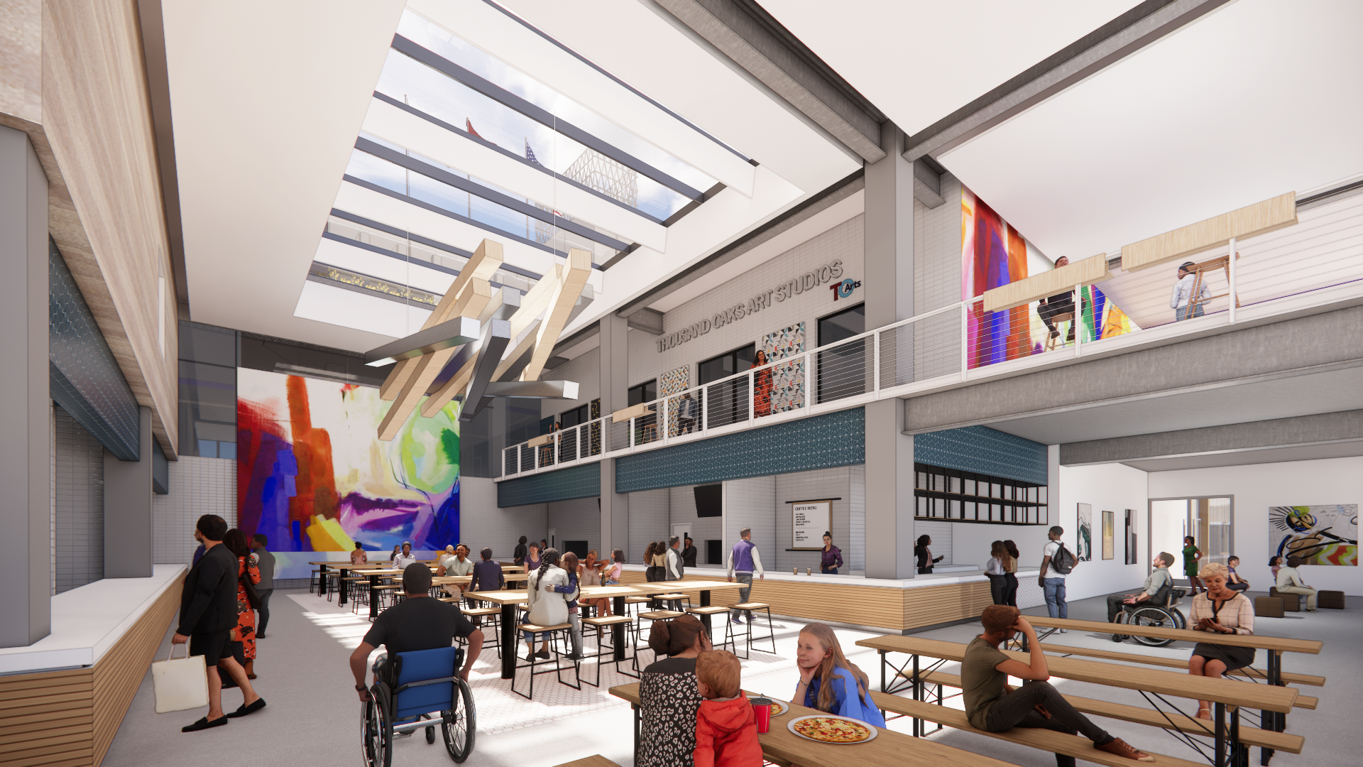 View of food hall concept