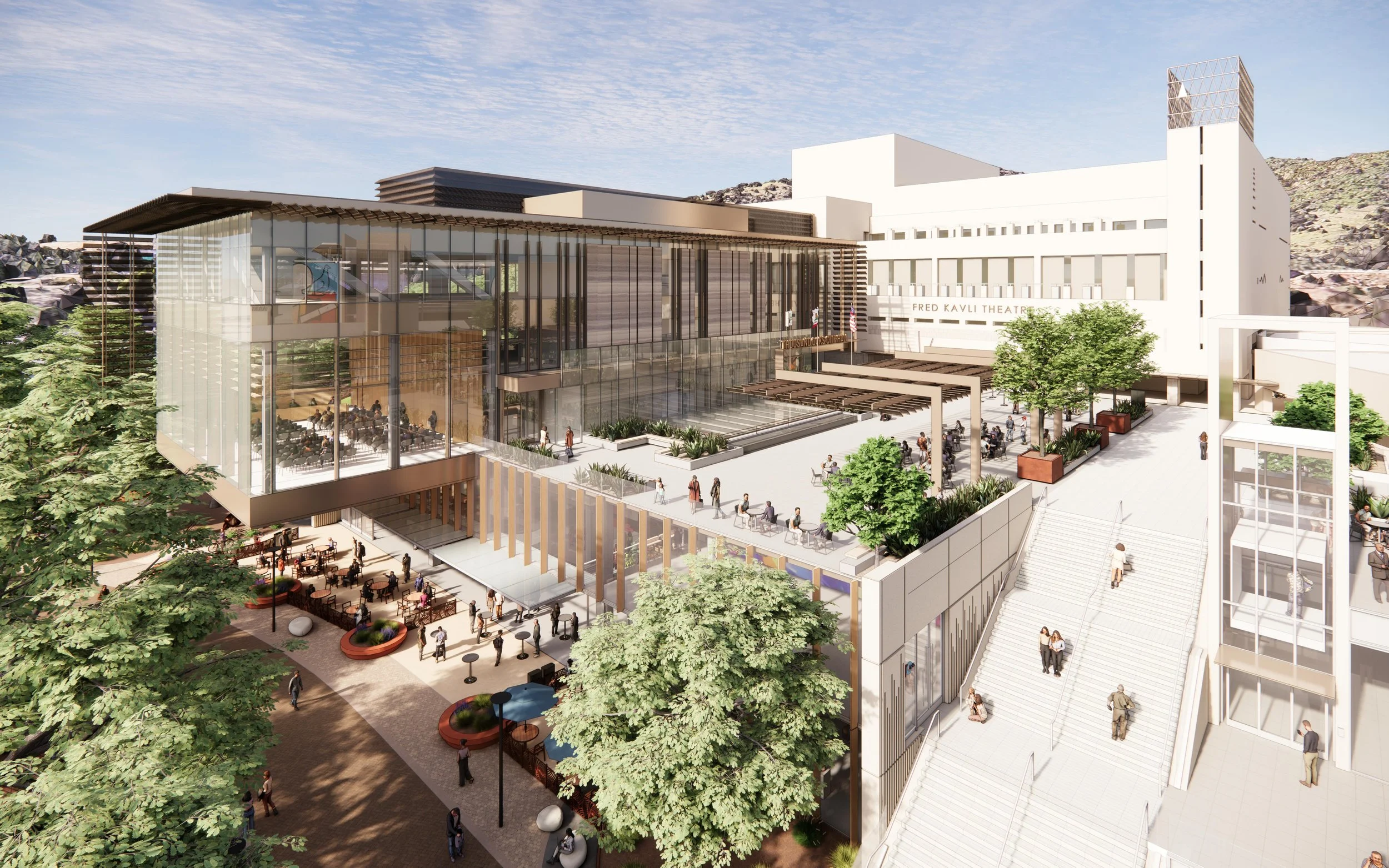 Aerial of City Hall and Deck Concept