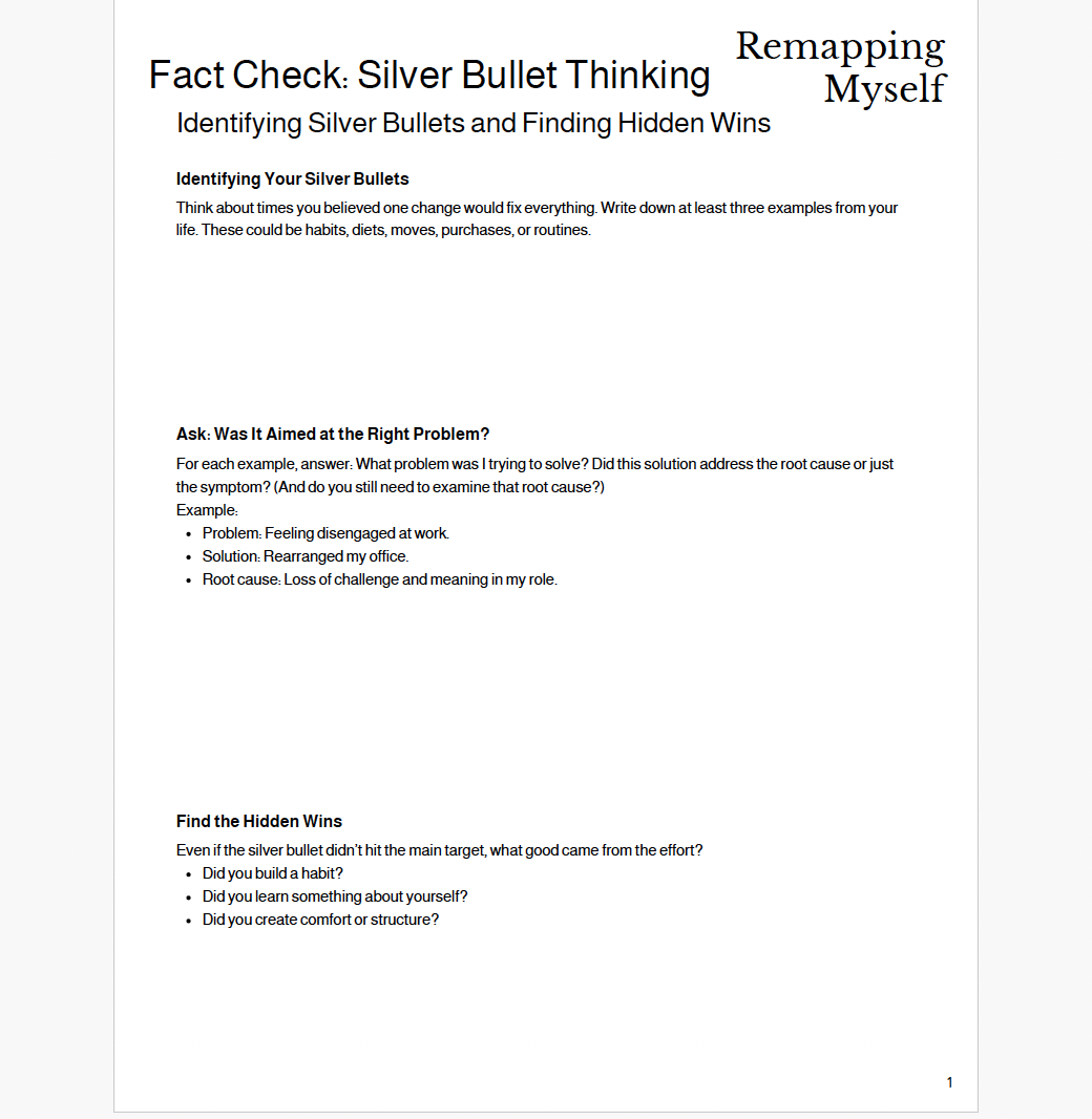 Fact-Check Worksheet: Identifying Silver Bullet Thinking