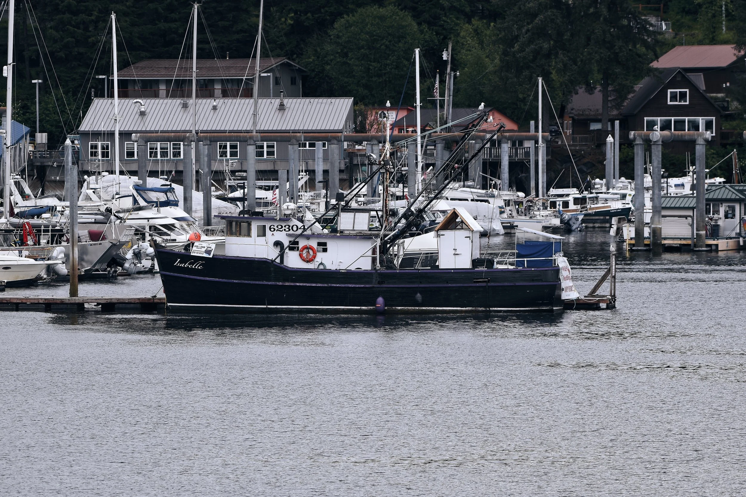 Packer boat docked in Juneau, Alaska