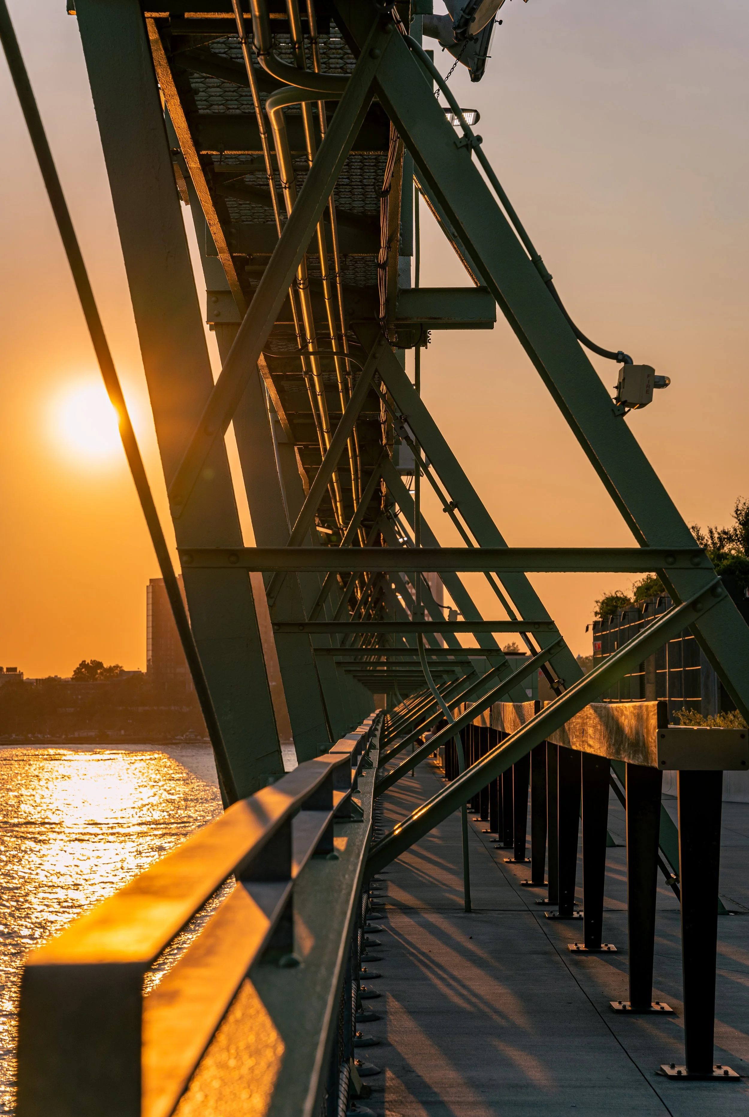 The geometry of the architecture of the Pier 57 Rooftop Park, 2021.
