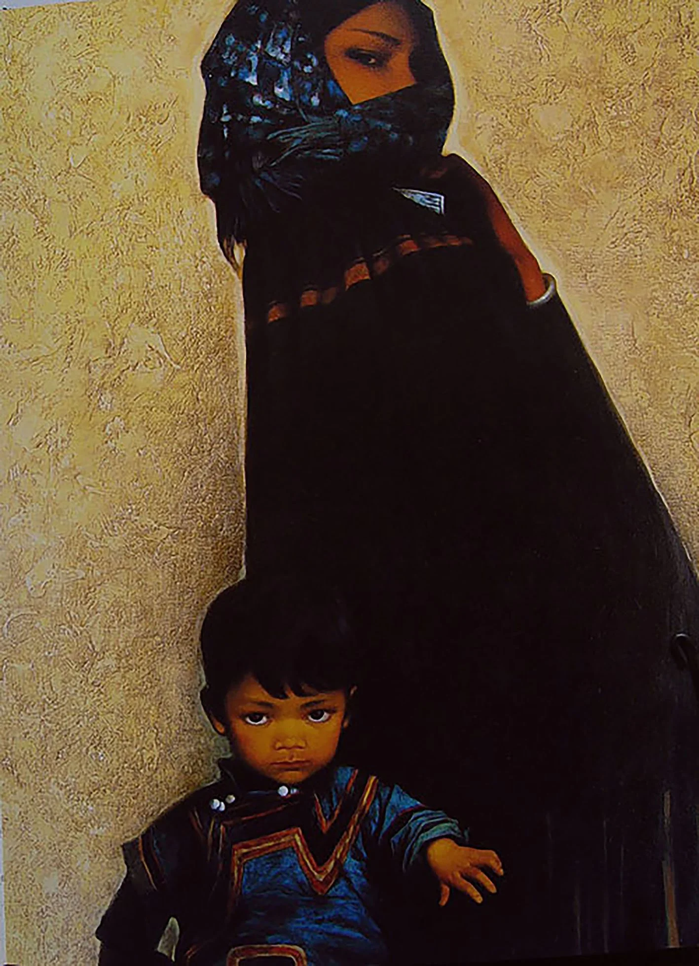 Mother and Child,1994, Oil on Canvas, 94X70cm.