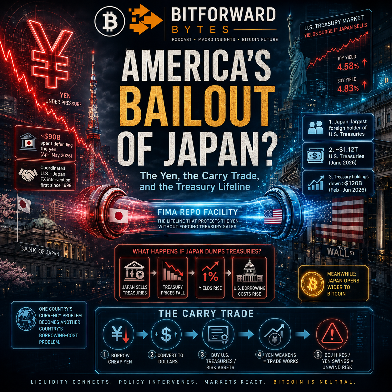 Why Is America Helping Japan Defend the Yen? | U.S. Treasuries, FIMA &amp; Bitcoin