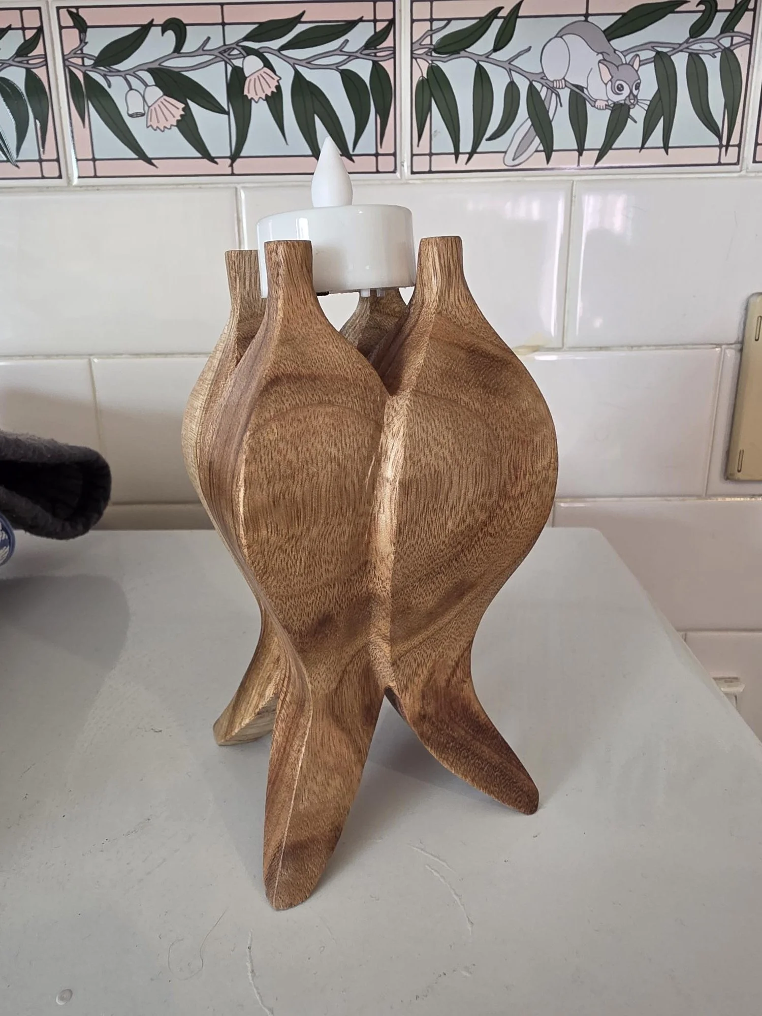 Gum Leaf Inspired Candle Holder