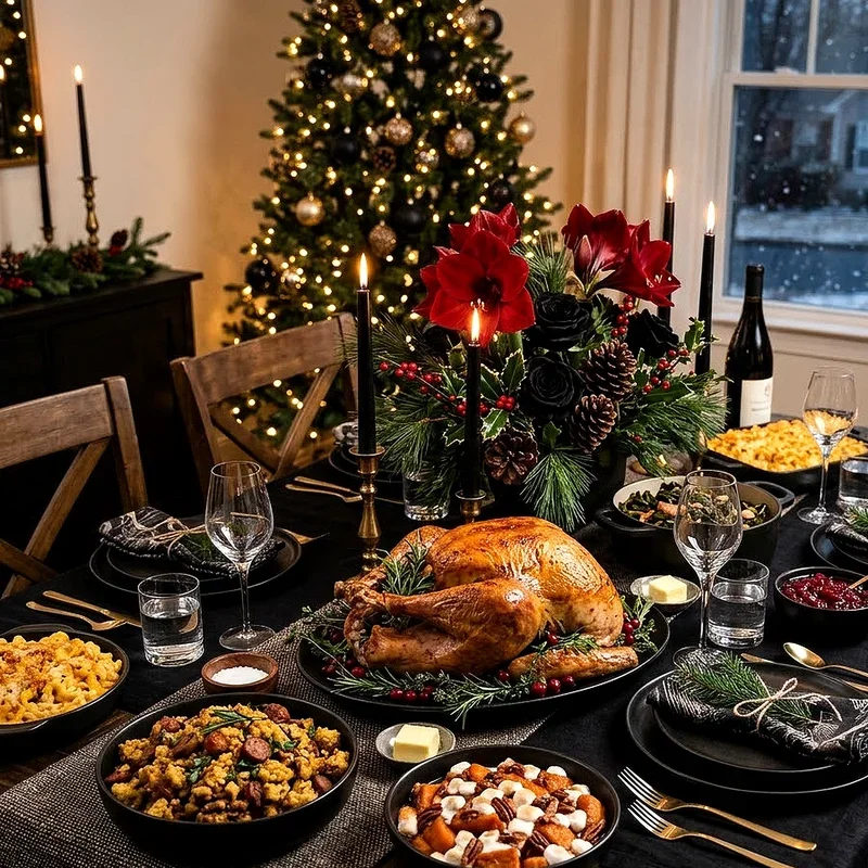 15 Black Christmas Dinner Ideas for Elegant Celebrations