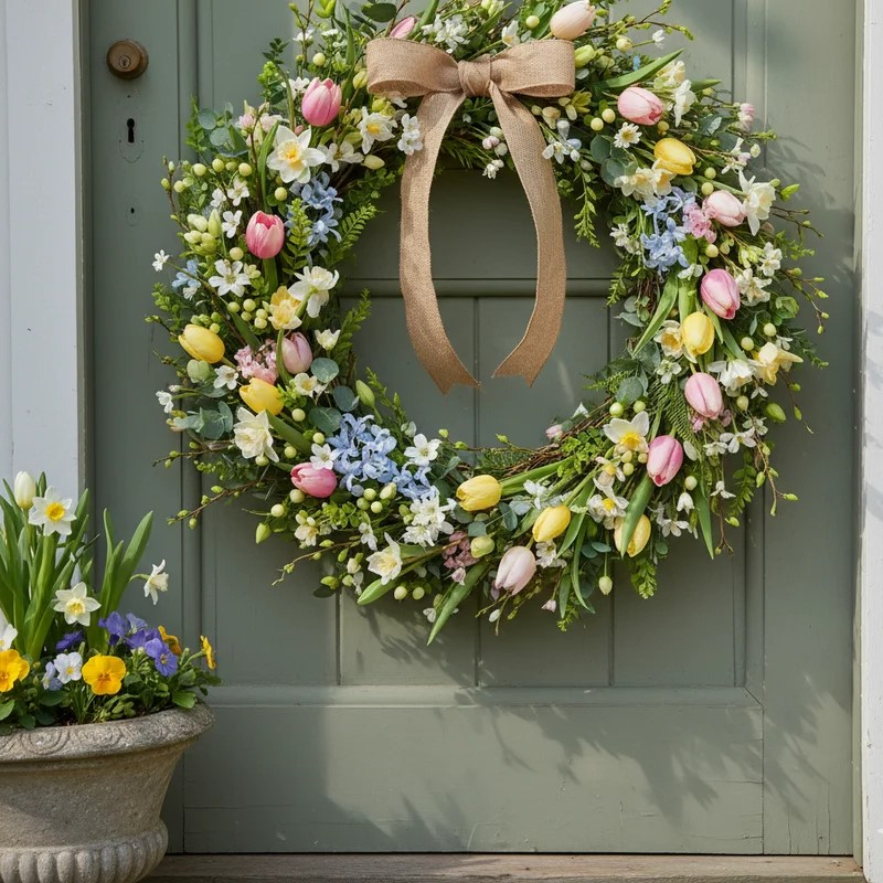 15 Spring Wreath Ideas to Refresh Your Front Door Decor