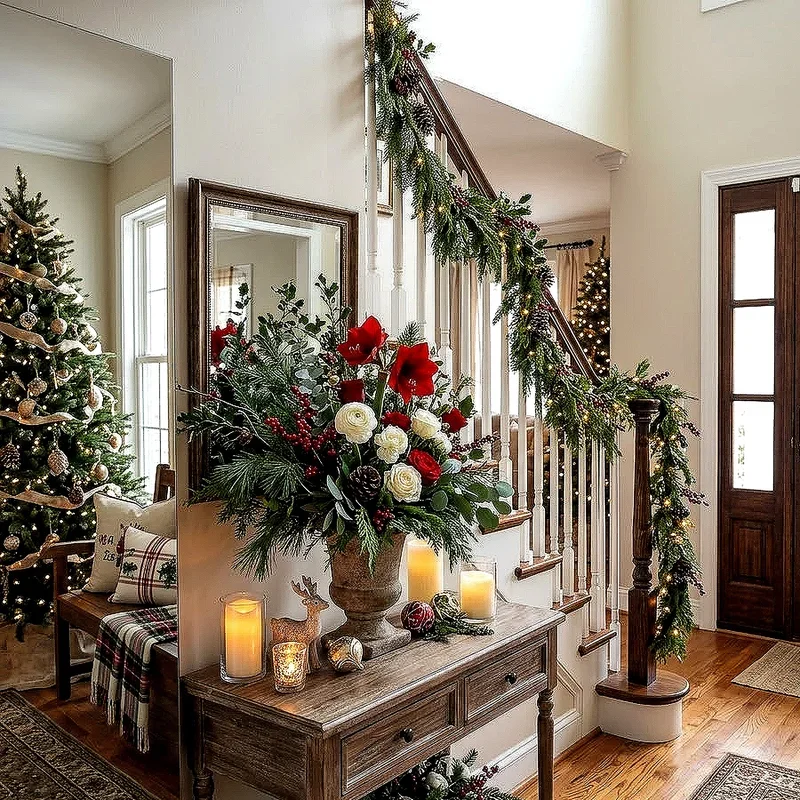 Christmas Foyer Decorating Ideas