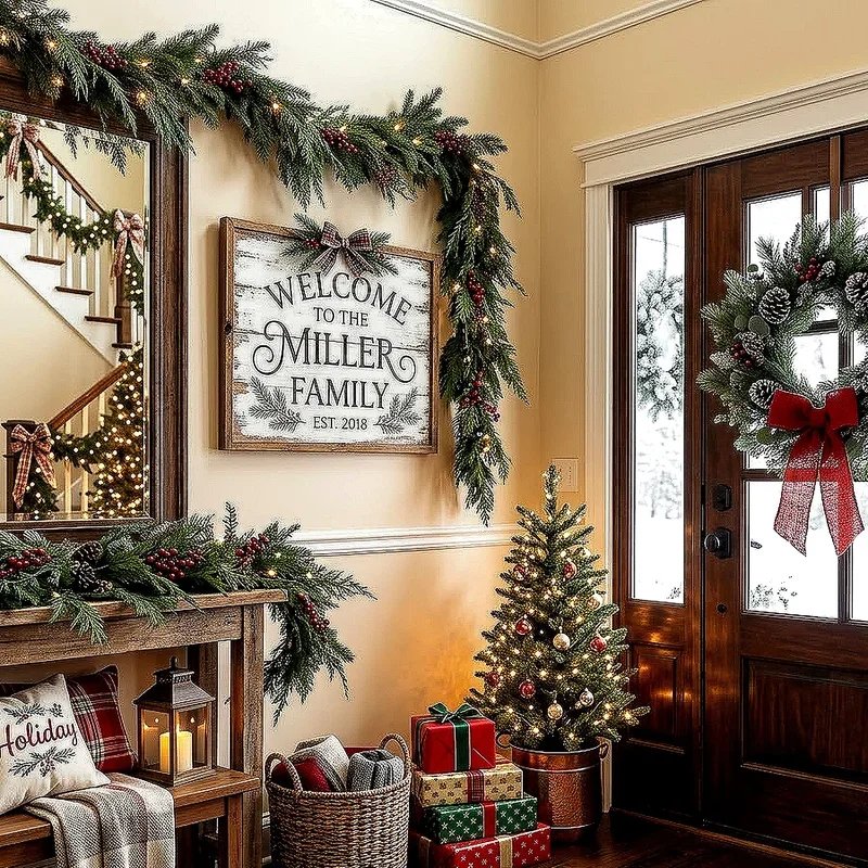 Christmas Foyer Decorating Ideas