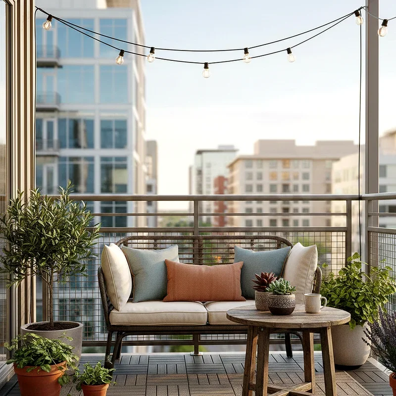 Apartment Balcony Christmas Decorating Ideas