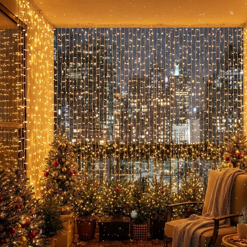 Apartment Balcony Christmas Decorating Ideas
