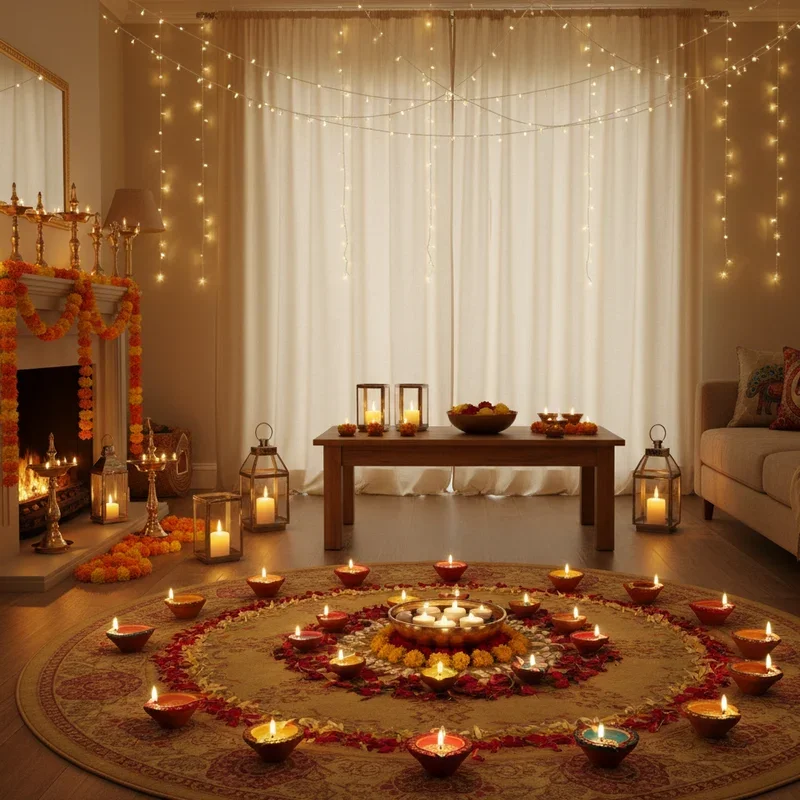 15 Diwali Decoration Ideas for Living Room Glow