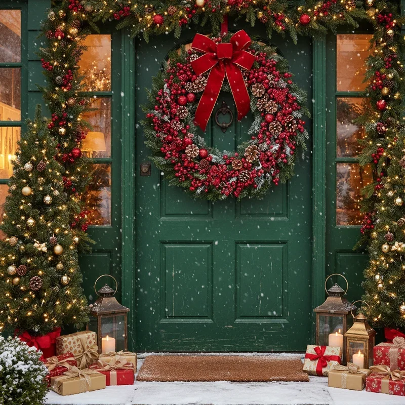 15 Christmas Door Ideas for a Warm and Inviting Entrance