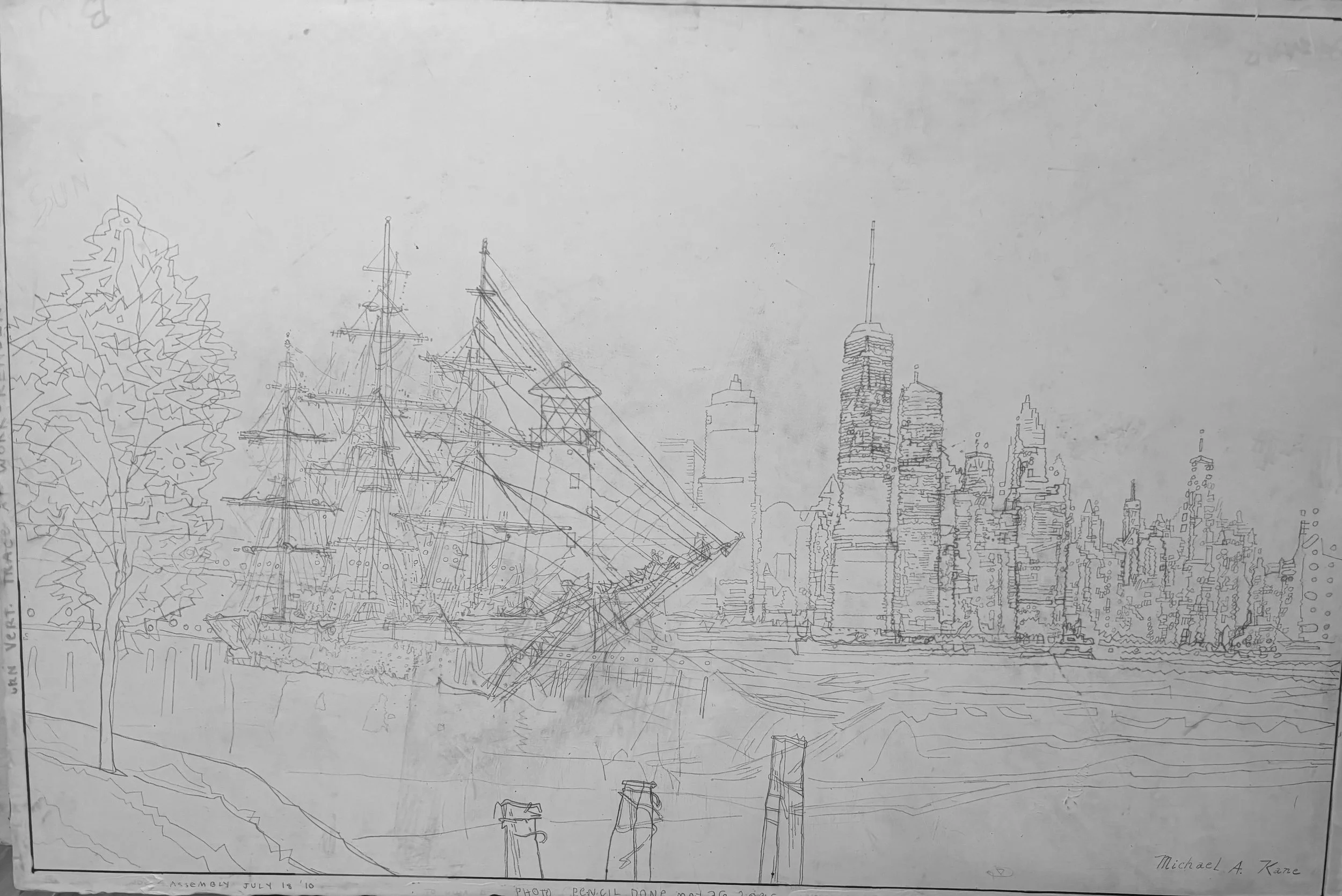 tall ship and city
work in progress inspired by America's Tall Ships